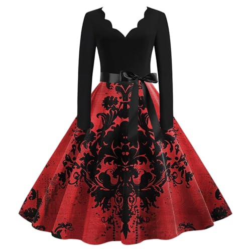 Disfraz De Halloween para Mujer Vestidos Medievales Tallas Grandes Vestido Gótico para Mujer Vestidos Vintage De Halloween Estilo Medieval Victoriano Ropa Disfraz Medieval Vestido Largo Casual