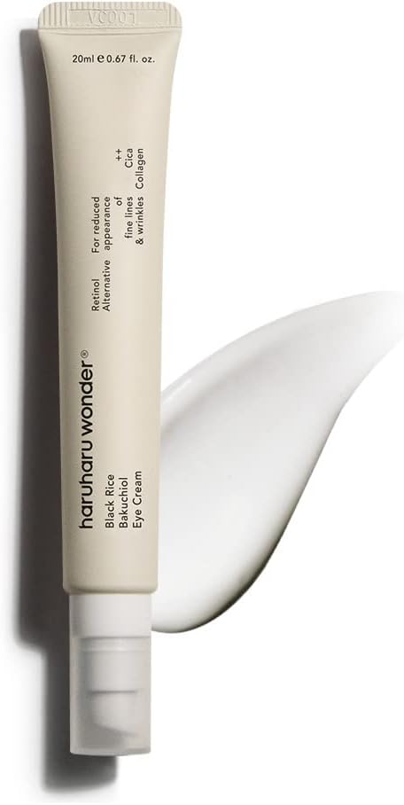 haruharu wonder Black Rice Bakuchiol Eye Cream, Eye Cream for Fine Lines, Wrinkles & Dark Circles, Natural Retinol, Vegan, Korean Skincare, Cruelty-Free, 20ml