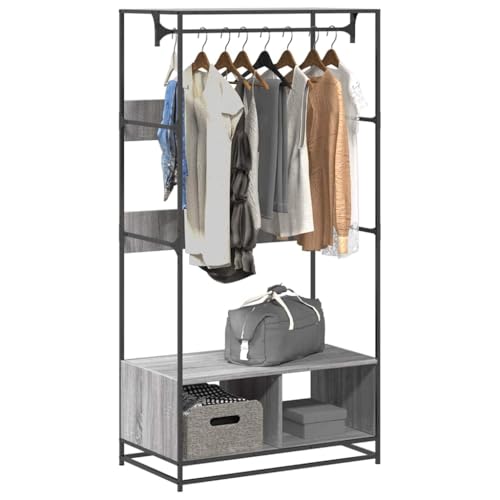 ShGaxin Armario de Madera de ingeniería Gris Sonoma 90x50x180 cm, Armarios Dormitorio, Armario Ropero, Roperos De Dormitorio, Armario para Habitación - 849297
