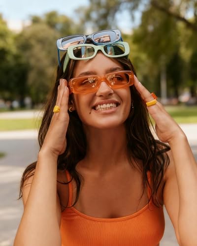 Wholesale 100 Pairs Retro Rectangle Sunglasses Bulk for Women Men Wedding Party Favors for Guests Bachelorette Glasses2