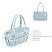 Puffer Tote Diaper Bag for Women, Multifunction Lightweight Fashion Quilted Mommy Tote Bag (Blue)