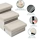 COZY KISS Haustiertreppe für Kleine Hunde mit Stauraum Und Wohnung, Hundetreppe Faltbare für Sofa Couch, Hunde Treppe mit Rutschfestem Boden, Lecksichere, Bis Zu 80kg, 33x69x36cm, 3 Stufen, Beige