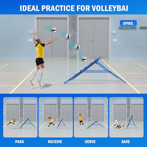 Image of Volleyball Baseball Rebounder Net, Softball Rebounder Pitchback Net Quick Adjustments, Quick Adjustments Lacrosse Bounce Back Practice Equipment, Ideal for Outdoor Indoor and Backyard Training
