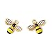 Honbay 10PCS Enamel Bee Charm Pendants with Crystal for Jewelry Making or DIY Crafts