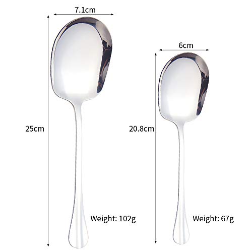HUYIWEI 2 cucchiai da portata in acciaio inox con