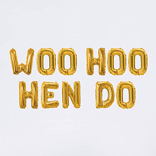 Neviti 776209 Gold Foil WOO HOO Hen DO Balloon Bunting, 40 x 40 cm - Image 3