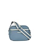 Genérico Caminatta Bolso Bandolera Bachata Azul Tejano para Mujer con Asa Regulable y Cremallera 22 x 16 x 8 cm