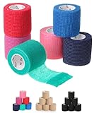 Mr. Pen- Self Adhesive Bandage Wrap, Assorted Colors, 2' x 5 Yards, 6 Pack, Elastic, Self Stick, Stretch, Self Adherent, Medical Bandage Wrap