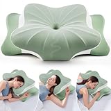 Picture of DONAMA Cervical Pillow for Neck and Shoulder,Contour Memory Foam Pillow,Ergonomic Neck Support Pillow for Side Back Stomach Sleepers with Pillowcase