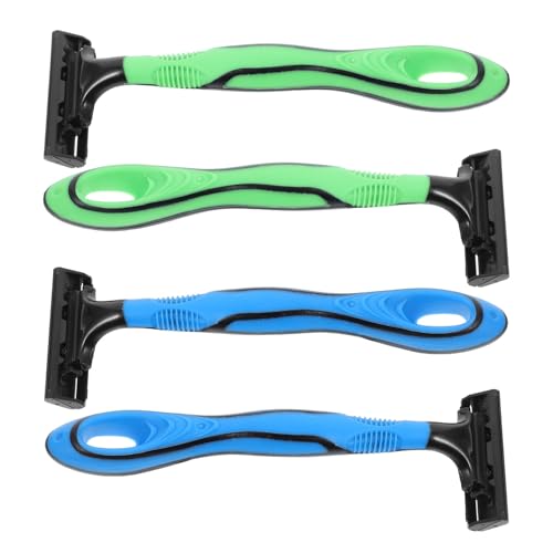 Beaupretty Maquinilla de Afeitar Portátil 3 Capas para Hombre, 4 Unidades, Cuchillas de Afeitar para Cuerpo y Zona Íntima, Afeitadora para Piel Sensible, Uso Corporal y Facial, Kit