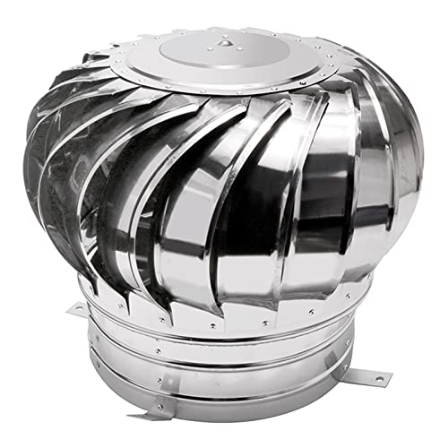 Ventilador giratorio de acero inoxidable con tapa de ahorro de energía para casa, fábrica, ático y granja, 110 mm (500 mm)