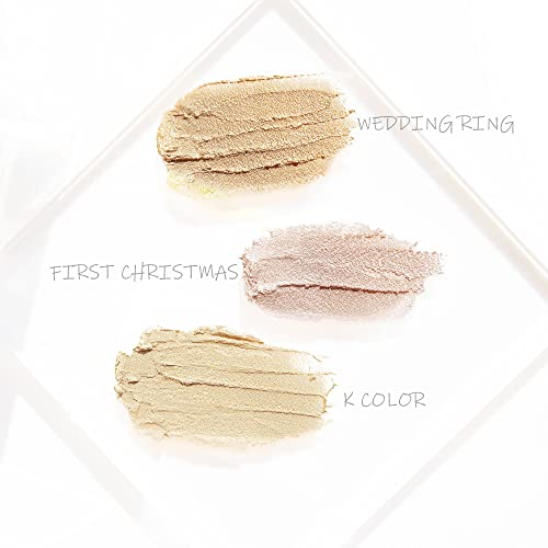 Venics Organic Diamond Glow Melted Organic Highlighter | 100% Natural, Vegan And Cruelty-Free | Organic Highlighter Makeup | Cream Highlighter (K Color (Pale Gold)) #TOP3