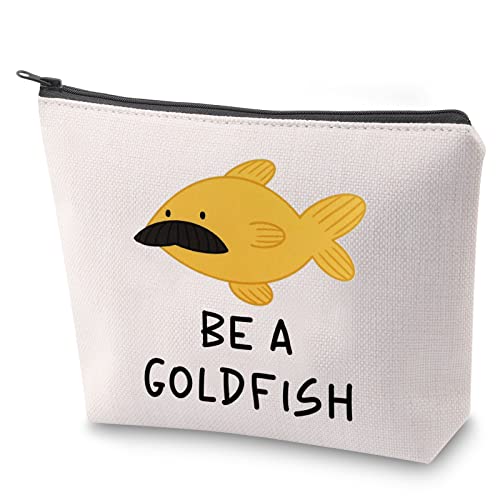 ZJXHPO TV Show Quote Inspired Coach Lasso Be A Goldfish Zipper Pouch Makeup Bag (Goldfish)