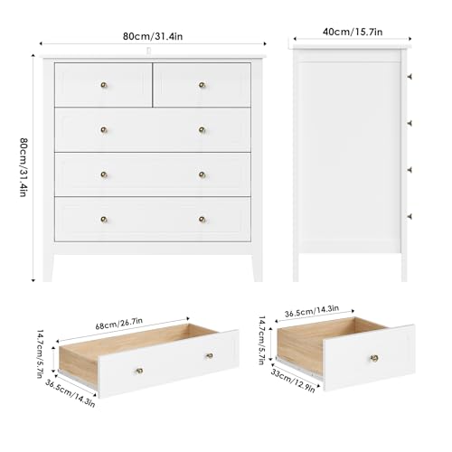 Commode 5 tiroirs et 2 tables de chevet pour libérer l'espace chambre - 4