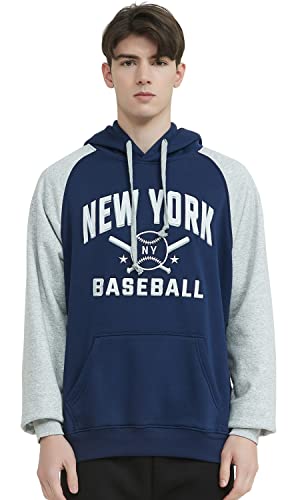 Mens City Classic Baseball Embroidery Soft Sweatshirt Hoodie2