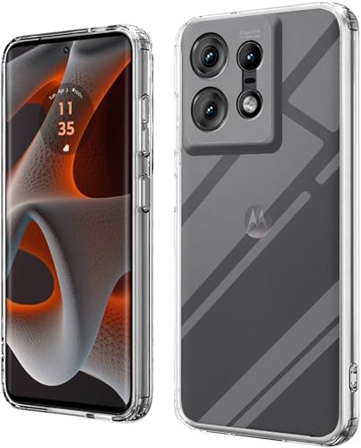 Image of for Moto Edge 50 pro Case,Moto Edge 50 pro Phone Case Clear Transparent TPU Shock-Absorption Flexible Cell Phone Cover for Moto Edge 50 pro - Transparent