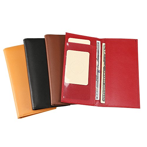 Lyoomall Leather Checkbook & Register Cover Holder Case Slim Wallet For Men & Women #TOP6