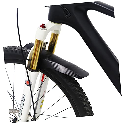 Totority カーボンファイバー柄自転車マッドガード 防塵ユニバーサルフェンダー 軽量 前後用ロードバイク用アクセサリー