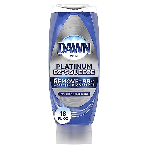 Image of Dawn EZ-Squeeze Platinum Dishwashing Liquid Dish Soap, Refreshing Rain Scent, 18 fl oz