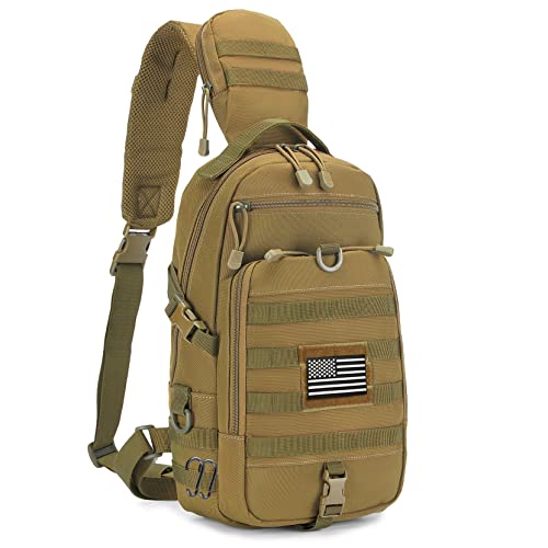 Coscooa Tactical Military Sling Bag Backpack Edc Bag Shoulder Bag Chest Pack Daypack Sling Shoulder Assault Range Backpack #TOP17
