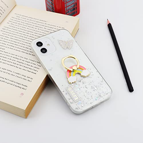 Lamignonne Phone Ring Holder Rainbow Metal Finger Grip 360° Rotation 180° Flip Kickstand Universal Phone Grip Compatible With All Smartphones #TOP1