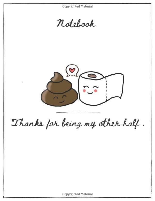 Notebook Thanks for being my other half: Special gift for a friend soulmate, bestfriend, Original conception made with love