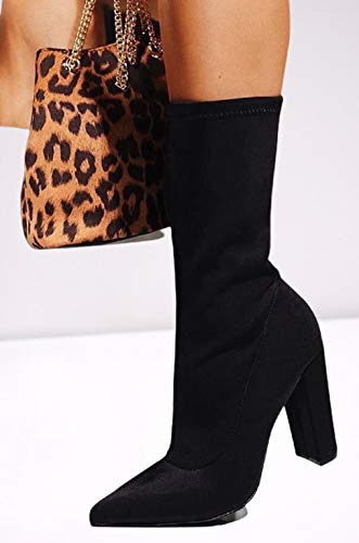 Women's Chunky Heel Pointed Toe Ankle Fashion Boots3