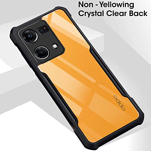 Image of WOW Imagine TPU+PC Shockproof Crystal Clear Oppo F21 Pro 4G Back Cover Case | 360 Degree Protection | Protective Design | Transparent Back Cover Case For Oppo F21 Pro 4G (Black Bumper), Black