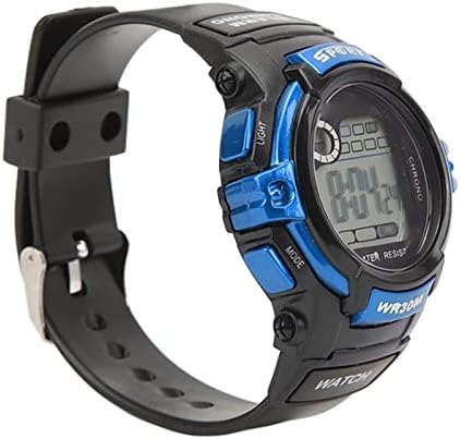 Fabater Sports Watch for Men Outdoor Luminous Digital LCD Electronic Watch for Running with Alarm Stopwatch Date Display 12/24H (Blue)