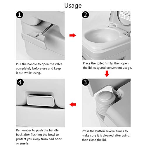 image for campersville XIMENG Portable Toilet for Camping Traveling Outdoor Recr