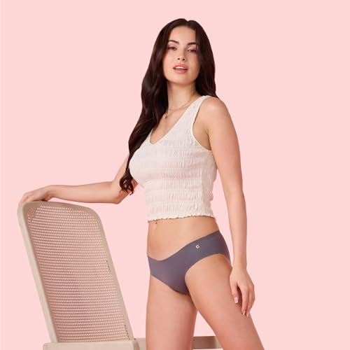 Image of Enamor Innovations Invisi, All Day Comfort, Low Waist Bikini Panty for Women - No Visible Panty Lines, Sweat Wicking, Free Cut, Regular Coverage - PB40