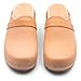 Sandgrens Handmade Swedish Wood Clogs for Women, Low Heel Mule US 9 | Tokyo Ecru Veg Tan LT, EU 40