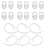 SNHTLS Replacement Ear Tips Earbuds Compatible with Plantronics M70 Wireless Headphones Soft Silicone Material 6 Pairs Earbud Tips Clear Ear Hooks Medium