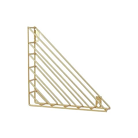 Floating Wall Shelves,Wall Mounted Storage Shelves,Iron Bookshelf Book Clip Wall Desk Decorative Book Magazine Racks Holders for Living Room Bedroom Kitchen Bathroom Decoration Racks (Gold) Cover