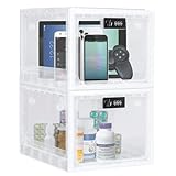 ✅Trou d'air/trou de chargeur : notre boîte de verrouillage transparente offre une vue claire de tous les articles stockés. Il dispose de 4 trous sur le côté pour assurer la ventilation des aliments. Vous pouvez également charger votre téléphone ou tout appareil électronique à travers ces trous et garder le Wi-Fi allumé lorsque vous les verrouillez.