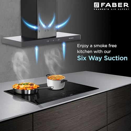 Image of Faber Cygnus 90cm 1400m /hr Autoclean Filterless T-Shape Chimney|Built-In Oil Collector|Odour Sensor|Touch & Gesture Control|12Yr Motor,5Yr Comprehensive Warranty by Faber | HOOD CYGNUS IN3DHCSCFLBK90