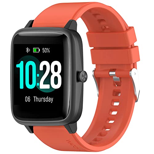 Kobmand Bracelet Compatible with GRV Smartwatch for Men and Women, 22 mm Watch Strap, Soft Sports Band, Women and Men for GRV Smartwatch (Orange)