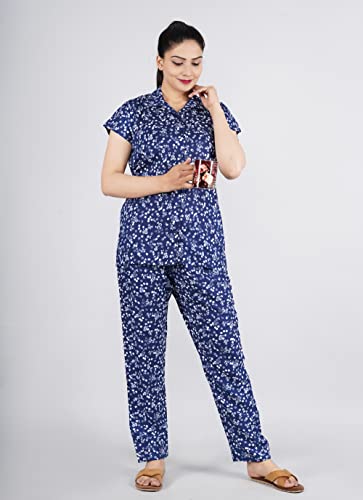 Image of Women's Rayon Printed Night Suit Set