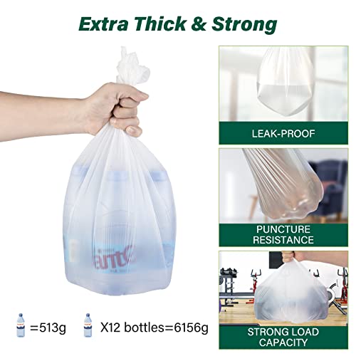 Inwaysin Small Trash Bags Biodegradable, Ultra Thick & Strong 4 Gallon Trash Bag, Unscented Small Garbage Bags, Easy Tearing Waste Basket Liners For Kitchen, Bathroom, Bedroom, Office,180 Counts #TOP2