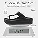 Women's Platform Flip Flops with Arch Support, Eva Lightweight Chunky Slide Sandals for Women, Fashion Comfort Summer Beach Sandal with Adjustable Buckle, Sandalias De Plataforma Para Mujer