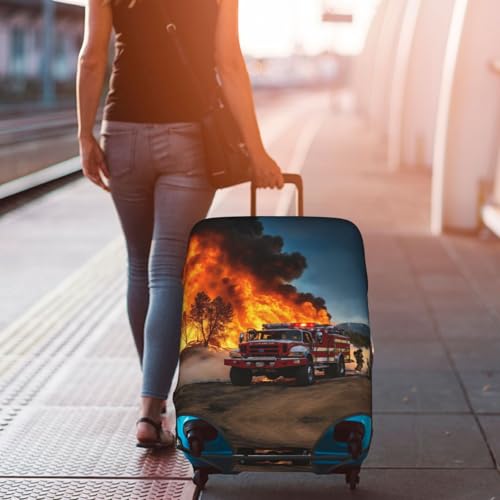 Housse de protection pour valise de pompier blanche en polyester lavable L - 7