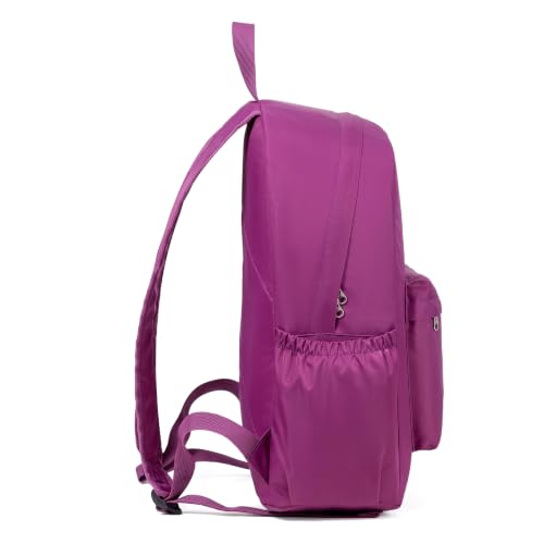 Image of AOTIAN Durable 17-Inch Water-Resistant Nylon Backpack - Lightweight Daypack for Men & Women, Perfect for Travel, Camping & Outdoor Adventures, Purple