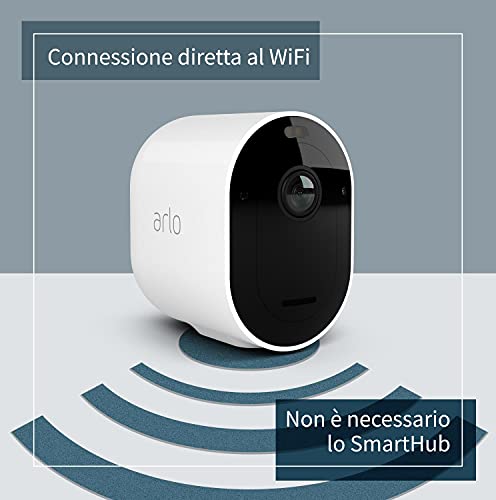 Arlo Pro 4, 3 Telecamere di Videosorveglianza WiFi...