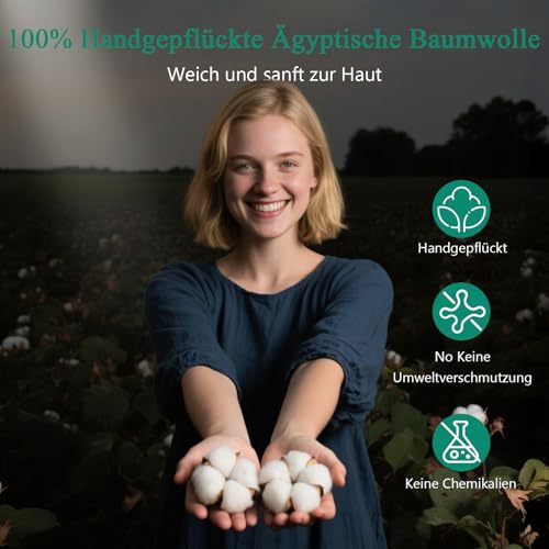 APSMILE Daunendecke 135x200 Sommer Leicht Bettdecke, 100% Ägyptische Baumwolle, Hochwertige Dünne Sommerdecke… – Ansicht 5