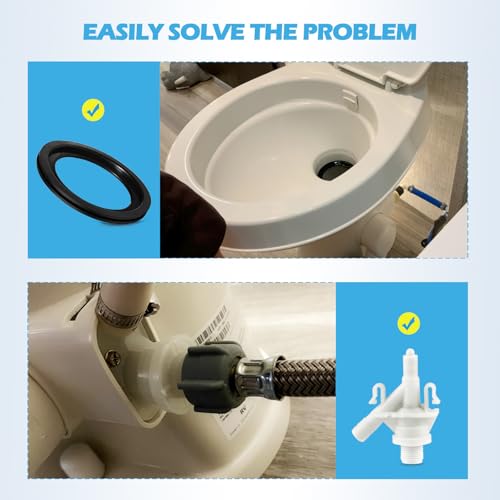 image for Rakiyada Upgraded RV Toilet Valve Replacement Kit Compatible with Dome
