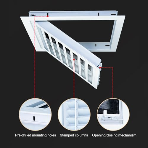 Grille d'aération pour cloison sèche anti-poussière installation facile - 3