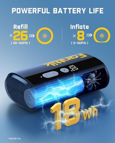 Fanttik X9 Ace Mini Bike Tire Pump, 32s Fast Inflate Bike Pump with Guage, 150PSI Electric Air Pump with Presta and Schrader Valve, Suitable for Road Bike, Mountain Bike, E-Bike, City Bike 33 41sU6XaFKqL. AC