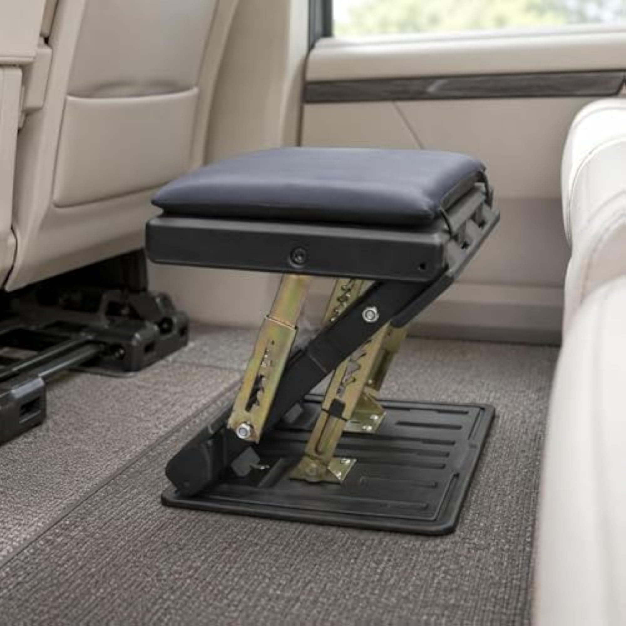 Compact Car Seat Footrest Metal Frame
