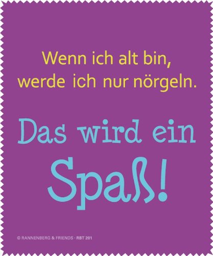 Brillenputztuch "Wenn ich alt bin" Rannenberg und Friends