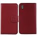 Produktbild Lankashi Flip Echt Leder Tasche Für Gigaset GS110 6.1" Hülle Lederhülle Handyhülle Handy Tasche Book Brieftasche mit Kartenfächer Schutz Abdeckung Premium Cover Case Etui (Dark Rot)